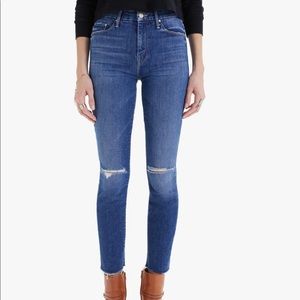 Mother denim high wasted looker ankle fray- Spice it up